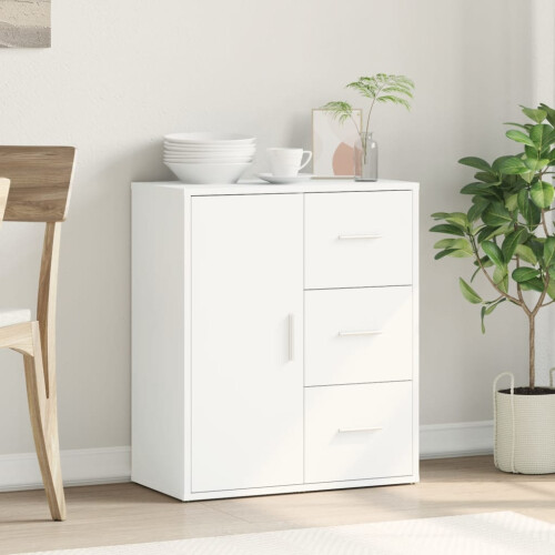 VidaXL (white) vidaXL Sideboard Cupboard Highboard Side Cabinet Smoked Oak Engineered Wood 2