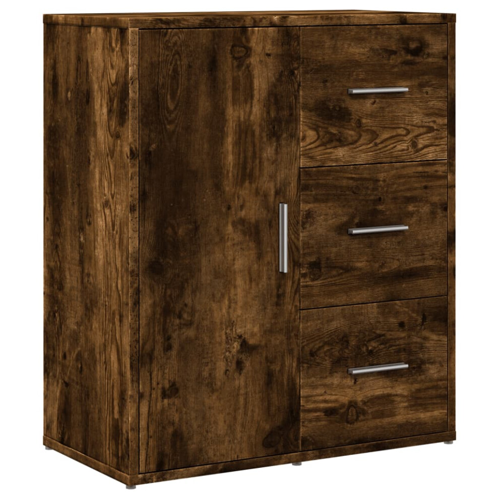 (smoked oak) vidaXL Sideboard Cupboard Highboard Side Cabinet Smoked Oak Engineered Wood