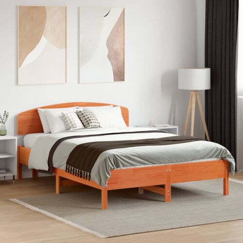 VidaXL (brown, 120 cm) vidaXL Headboard Home Decor Bedroom Bed Header Bed Headboard Solid Wood Pine 2