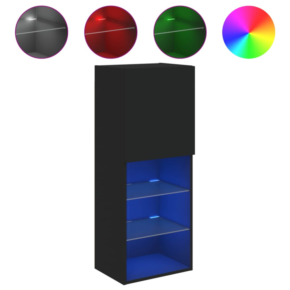 Vidaxl (Black) Tv Cabinets With Led Lights Tv Stand Tv Units Entertainment Centre