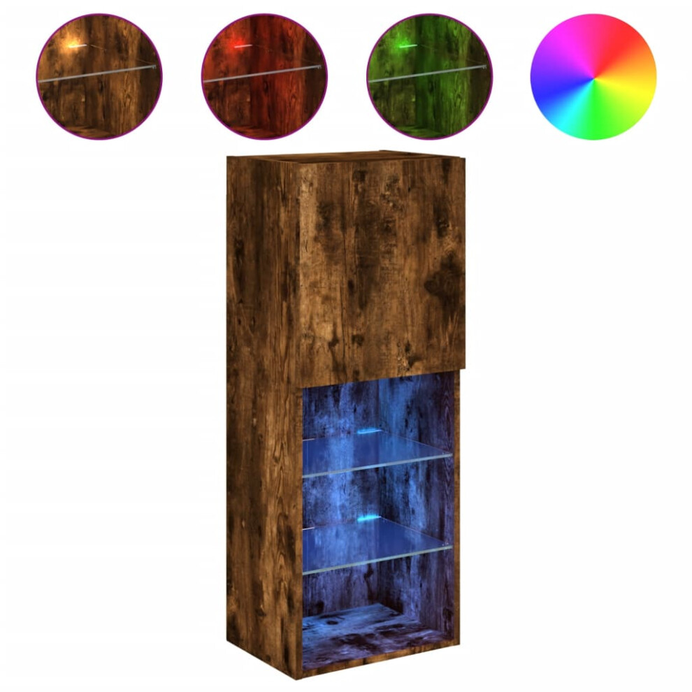Vidaxl (Smoked Oak) Tv Cabinets With Led Lights Tv Stand Tv Units Entertainment Centre
