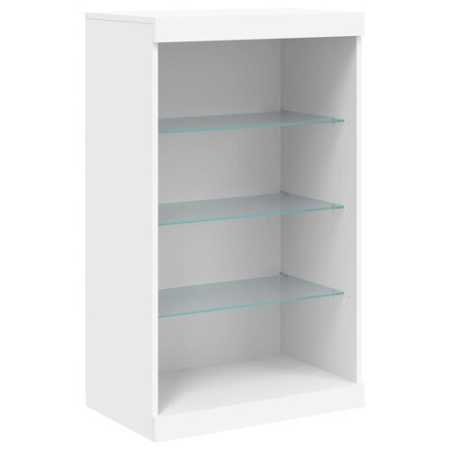 VidaXL (white) vidaXL Sideboard with LED Lights Cupboard Highboard Side Cabinet Concrete Grey 2