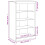 VidaXL (white) vidaXL Sideboard with LED Lights Cupboard Highboard Side Cabinet Concrete Grey 4