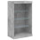 VidaXL (concrete grey) vidaXL Sideboard with LED Lights Cupboard Highboard Side Cabinet Concrete Grey 3