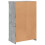 VidaXL (concrete grey) vidaXL Sideboard with LED Lights Cupboard Highboard Side Cabinet Concrete Grey 8