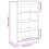 VidaXL (concrete grey) vidaXL Sideboard with LED Lights Cupboard Highboard Side Cabinet Concrete Grey 4