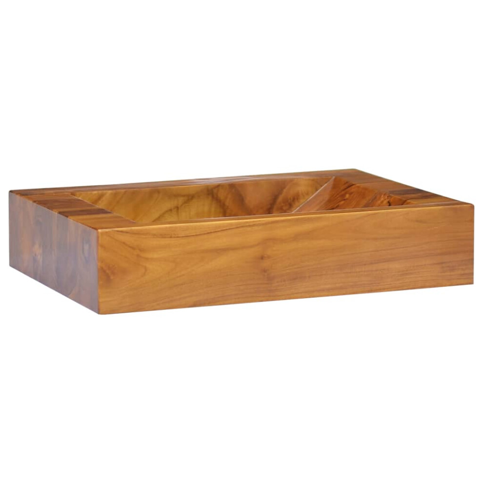 vidaXL Basin Wooden Basin Wash Washroom Bathroom Hardwood Living Space Sink