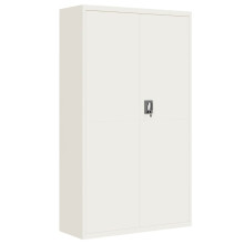 vidaXL File Cabinet Locking Office Storage Cabinet Filing Cabinet White Steel