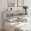 VidaXL (concrete grey) vidaXL LED Headboard Bed Header Bedroom Storage Bed Headboard Engineered Wood 11