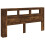 VidaXL (smoked oak) vidaXL LED Headboard Bed Header Bedroom Storage Bed Headboard Engineered Wood 3