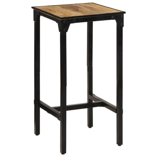VidaXL vidaXL Bar Table Garden Outdoor Table Bistro Table Solid Rough Wood Mango