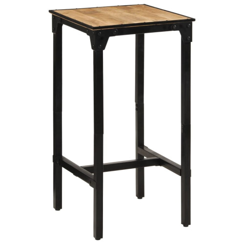 VidaXL vidaXL Bar Table Garden Outdoor Table Bistro Table Solid Rough Wood Mango 2