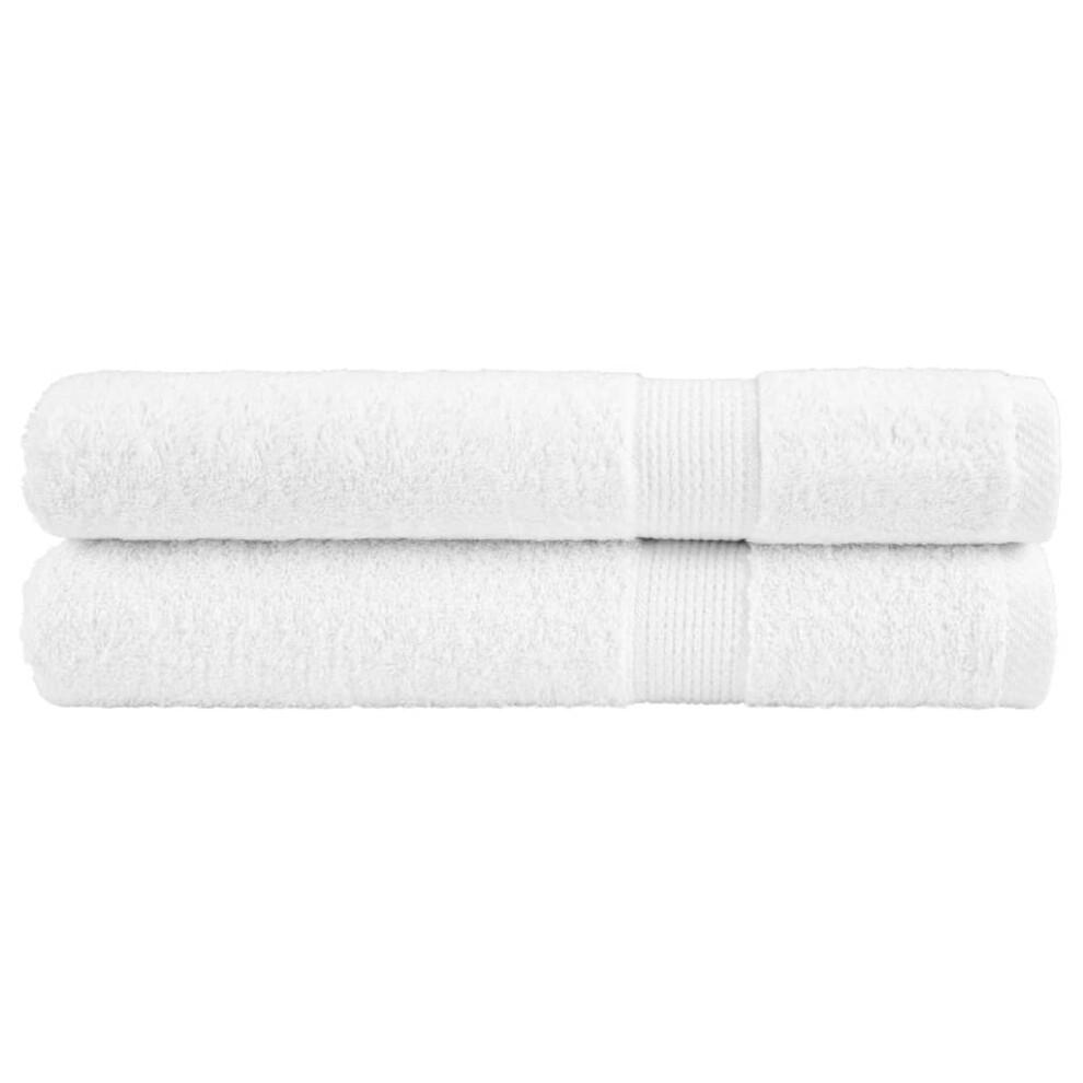 (white, 80 x 200 cm) vidaXL Premium Sauna Towels Absorbent Bath Towel 2 pcs Grey 600gsm 100% Cotton