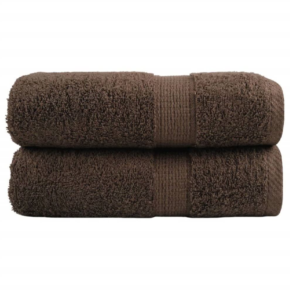 (brown, 30 x 50 cm) vidaXL Premium Sauna Towels Absorbent Bath Towel 2 pcs Grey 600gsm 100% Cotton-image-OPC-PF8S9SC-NEW