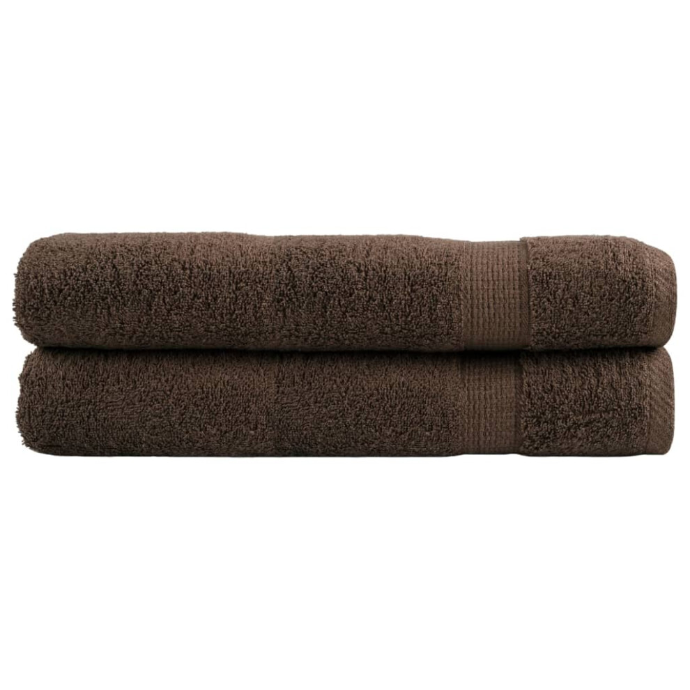 (brown, 80 x 200 cm) vidaXL Premium Sauna Towels Absorbent Bath Towel 2 pcs Grey 600gsm 100% Cotton