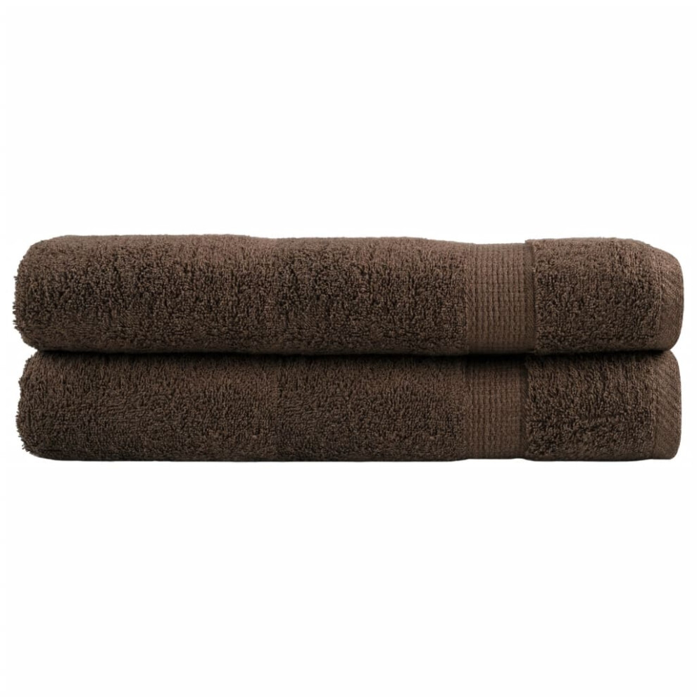 (brown, 100 x 200 cm) vidaXL Premium Sauna Towels Absorbent Bath Towel 2 pcs Grey 600gsm 100% Cotton