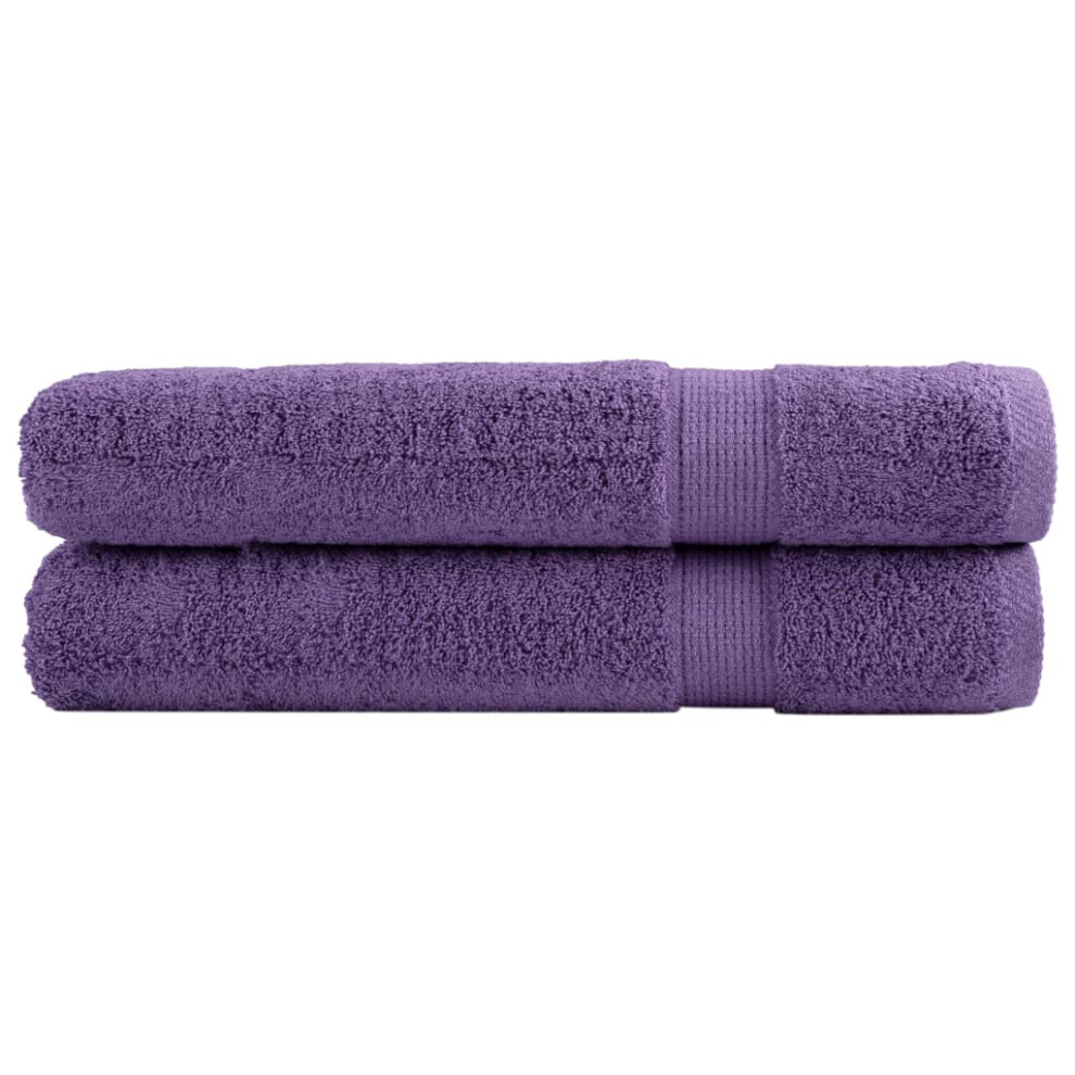 (purple, 80 x 200 cm) vidaXL Premium Sauna Towels Absorbent Bath Towel 2 pcs Grey 600gsm 100% Cotton