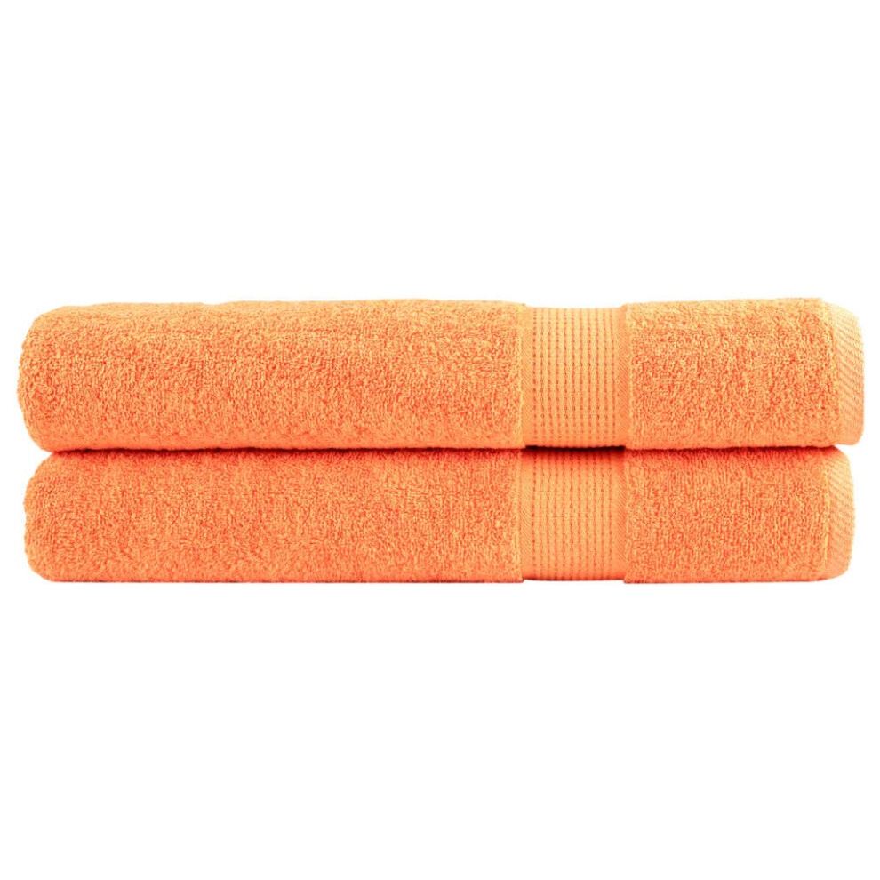 (orange, 80 x 200 cm) vidaXL Premium Sauna Towels Absorbent Bath Towel 2 pcs Grey 600gsm 100% Cotton