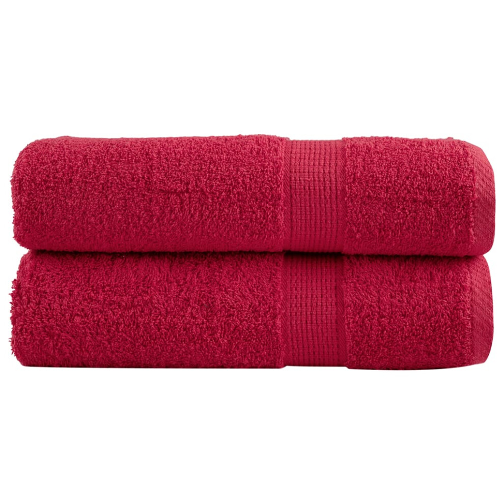 (red, 100 x 150 cm) vidaXL Premium Sauna Towels Absorbent Bath Towel 2 pcs Grey 600gsm 100% Cotton