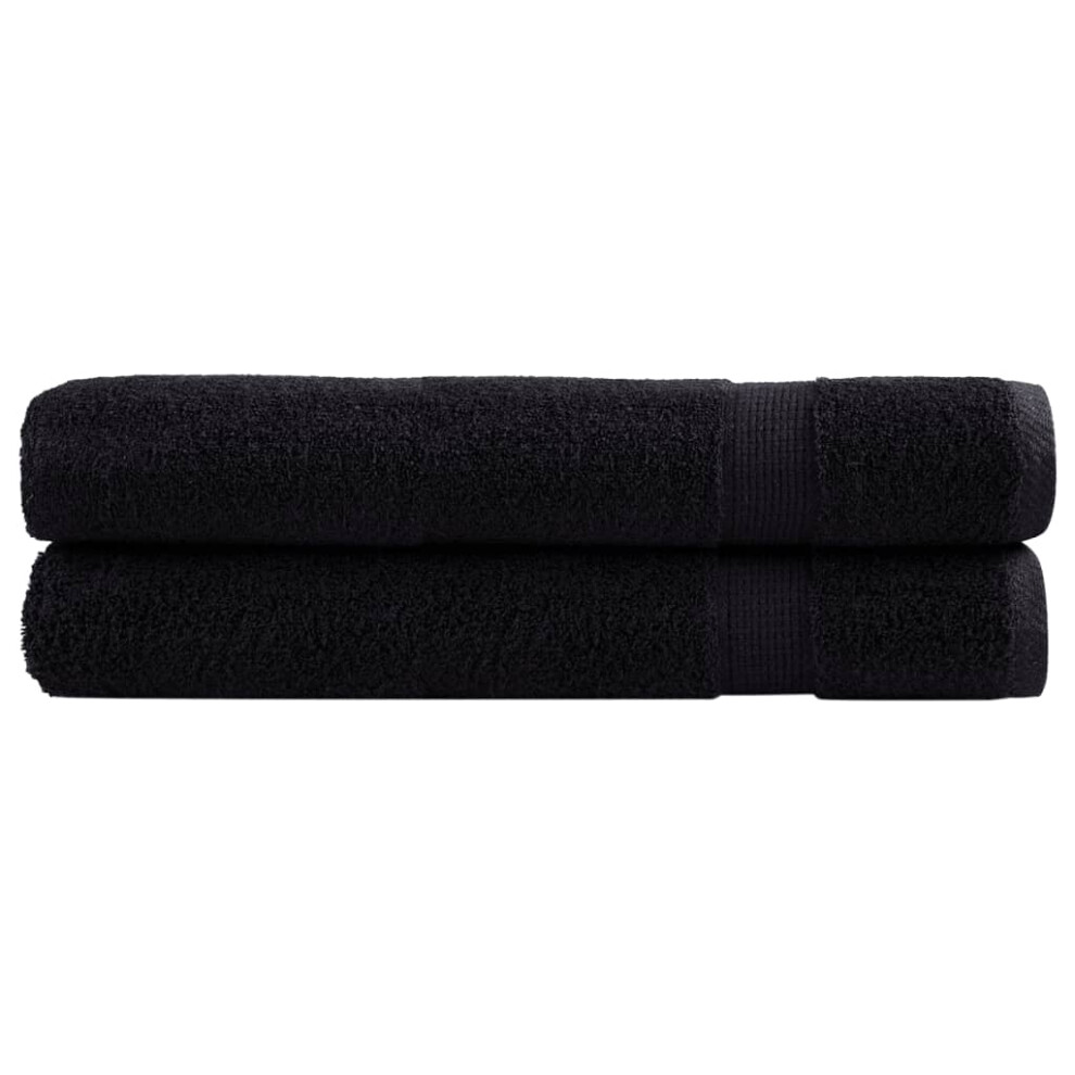 (black, 80 x 200 cm) vidaXL Premium Sauna Towels Absorbent Bath Towel 2 pcs Grey 600gsm 100% Cotton