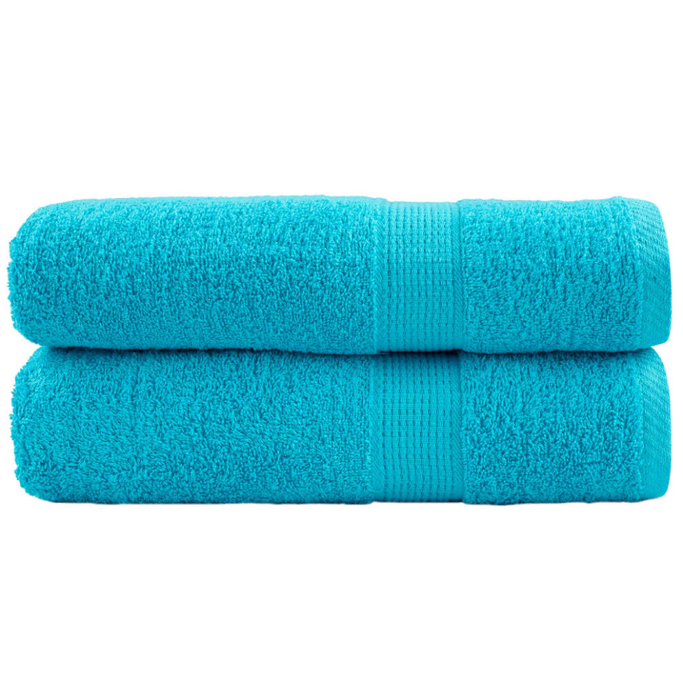 (turquoise, 100 x 150 cm) vidaXL Premium Sauna Towels Absorbent Bath Towel 2 pcs Grey 600gsm 100% Cotton