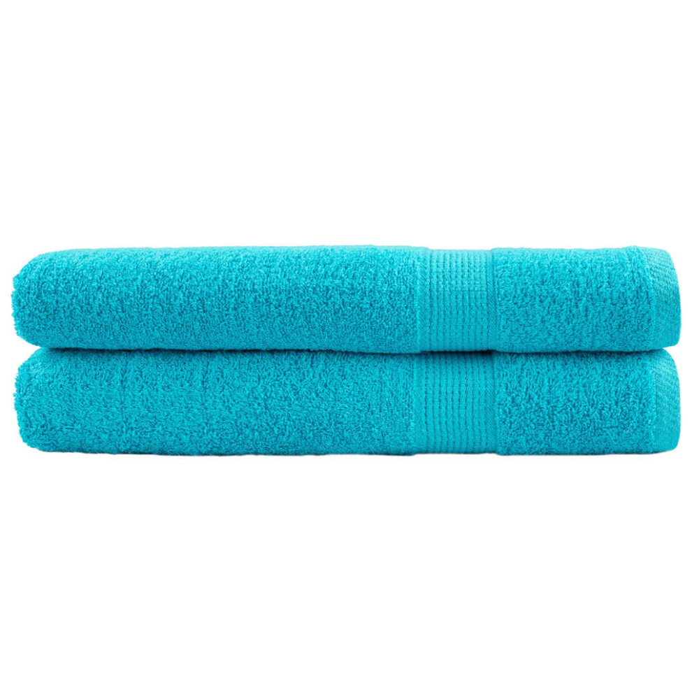 (turquoise, 80 x 200 cm) vidaXL Premium Sauna Towels Absorbent Bath Towel 2 pcs Grey 600gsm 100% Cotton