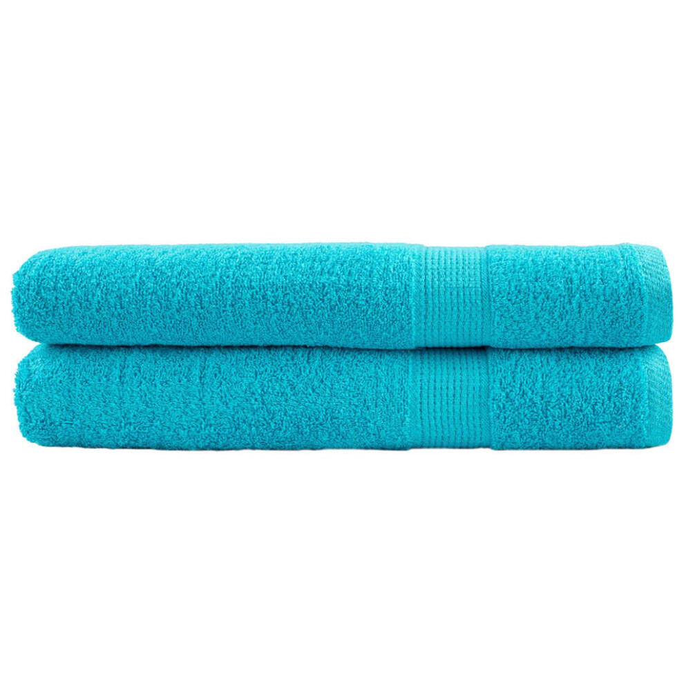 (turquoise, 100 x 200 cm) vidaXL Premium Sauna Towels Absorbent Bath Towel 2 pcs Grey 600gsm 100% Cotton