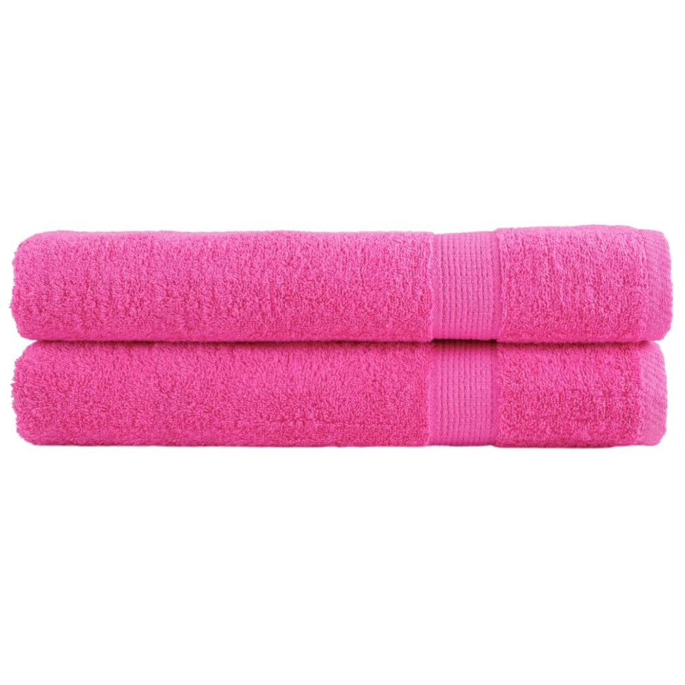 (pink, 100 x 200 cm) vidaXL Premium Sauna Towels Absorbent Bath Towel 2 pcs Grey 600gsm 100% Cotton