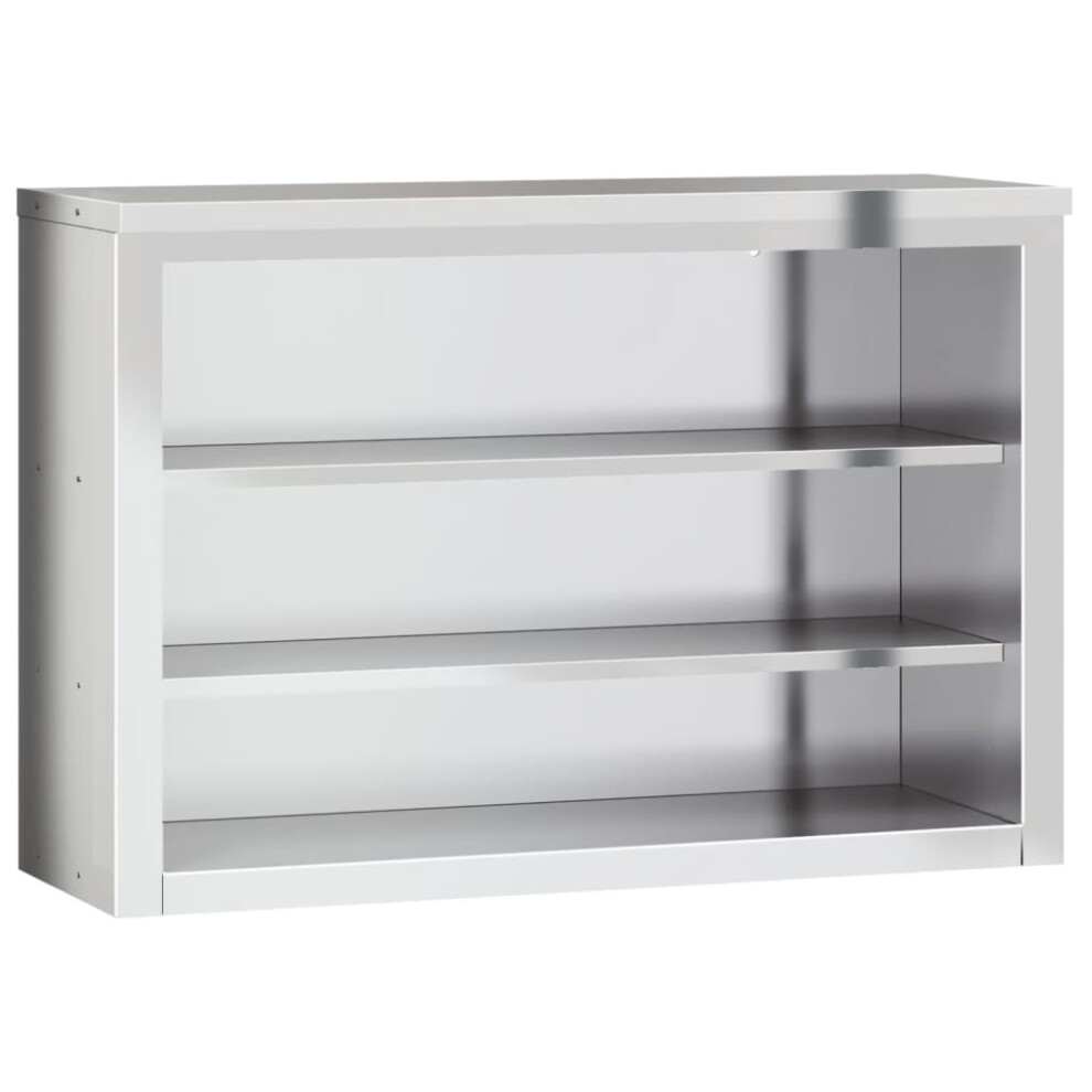 vidaXL Kitchen Wall Cabinet with Shelves Storage Cupboard Stainless Steel