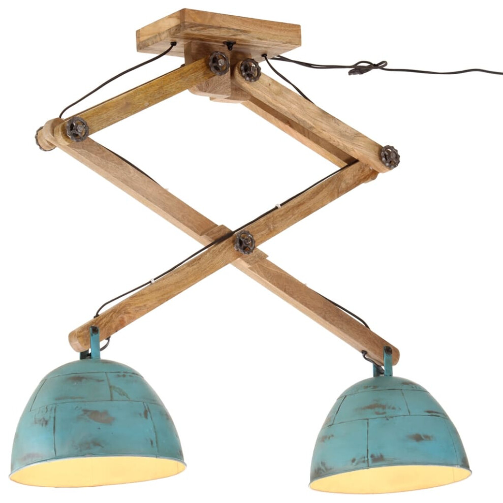 vidaXL Ceiling Lamp Hanging Light Ceiling Chandelier 25 W Distressed Blue E27