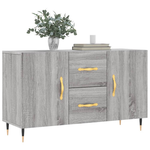 VidaXL vidaXL Sideboard Storage Side Cabinet Cupboard Grey Sonoma Engineered Wood 2