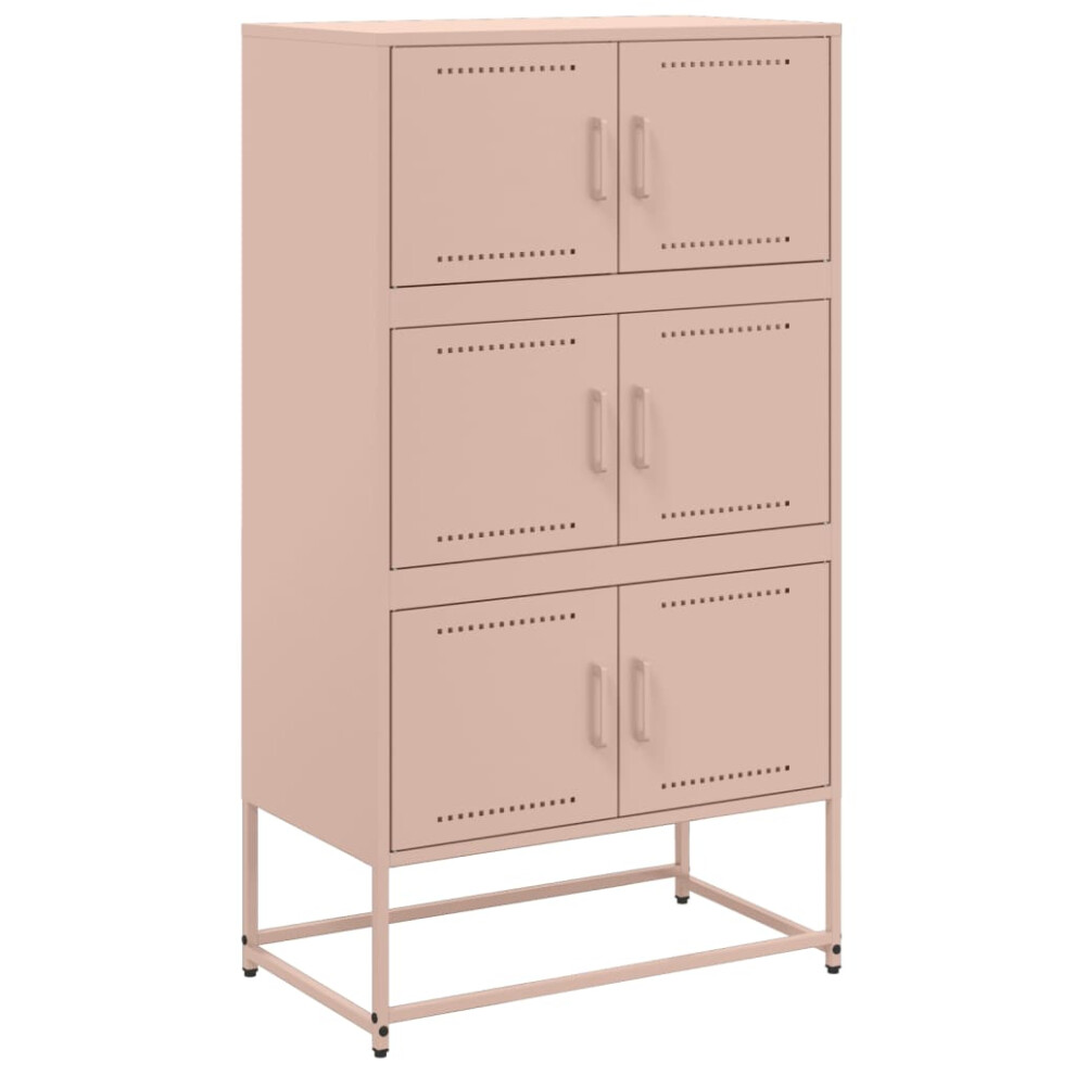 vidaXL Sideboard Storage Organiser Cupboard Side Cabinet Highboard Pink Steel