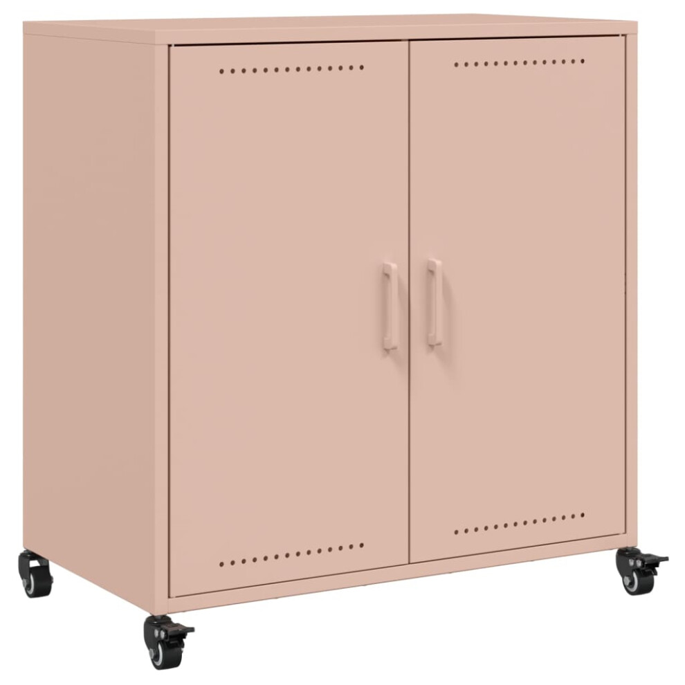 vidaXL Sideboard Storage Organiser Cupboard Side Cabinet Highboard Pink Steel