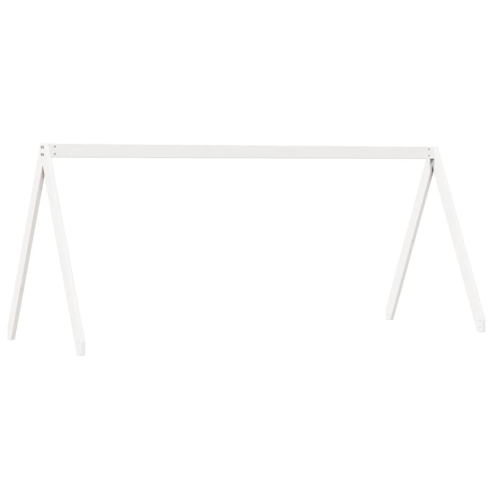 vidaXL Kids' Bed Roof Bed Canopy Rooftop White 209x95.5x88 cm Solid Wood Pine