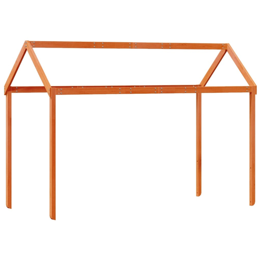 vidaXL Kids' Bed Roof Bed Canopy Wax Brown 207x95.5x159 cm Solid Wood Pine