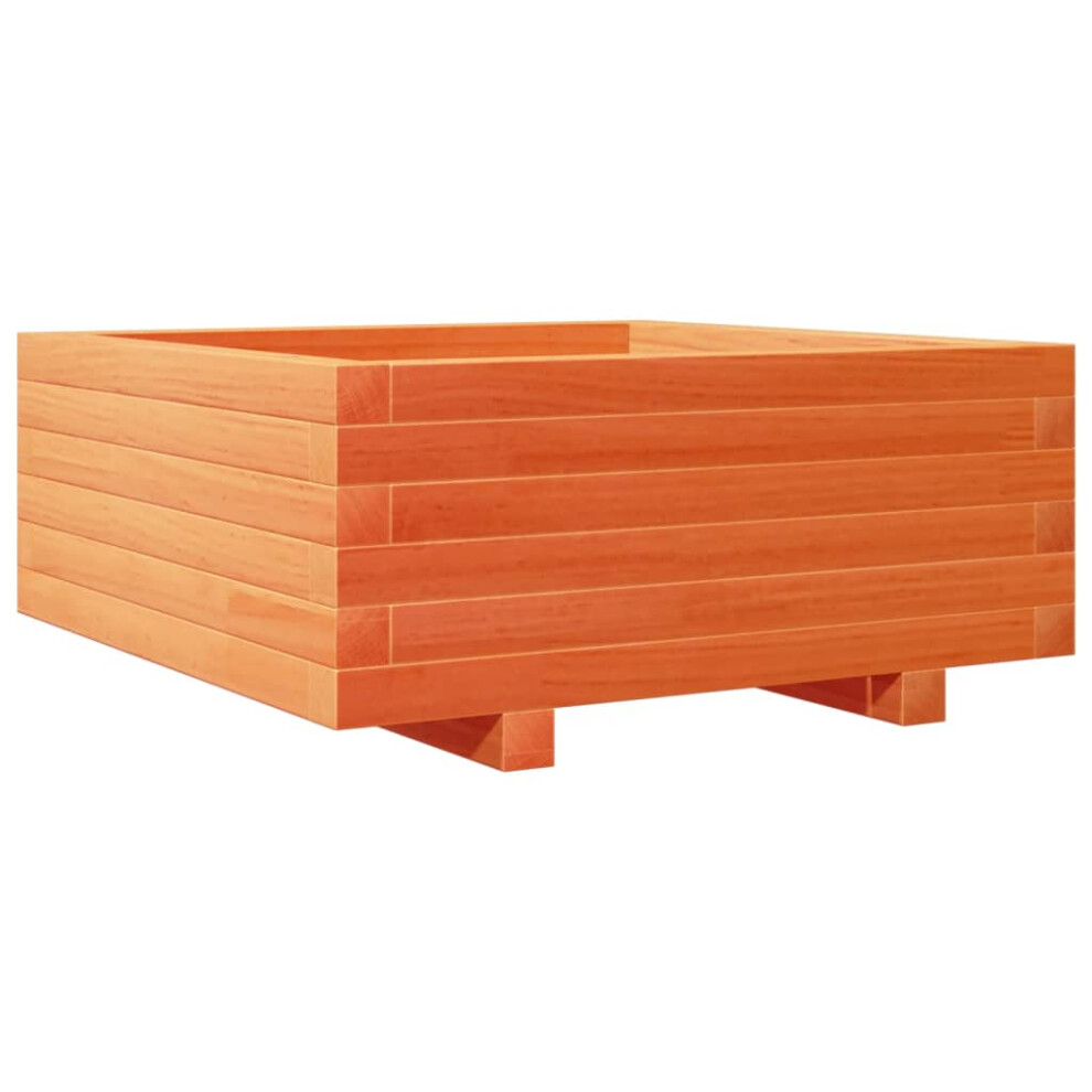 Vidaxl Garden Planter Outdoor Flower Pot Planter Pot Wax Brown Solid Wood Pine