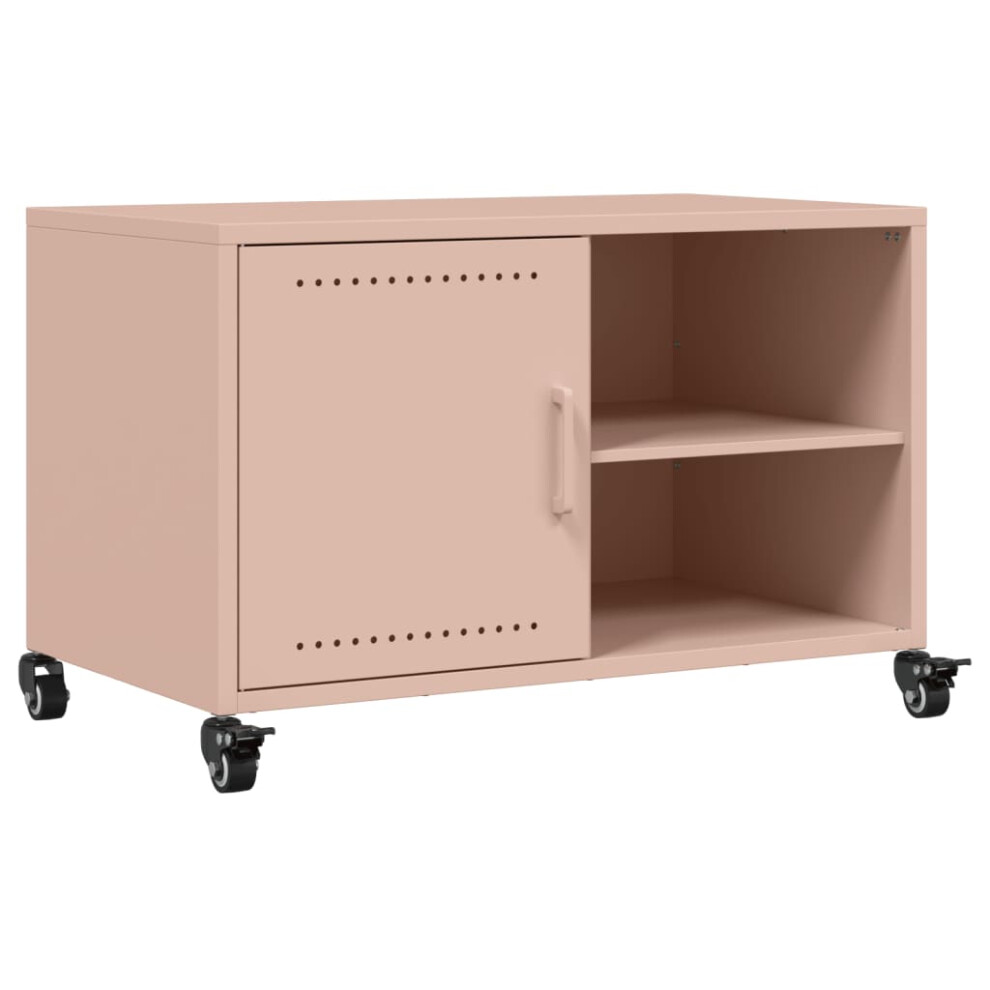 vidaXL TV Cabinet TV Stand TV Unit Entertainment Centre Pink Cold-rolled Steel