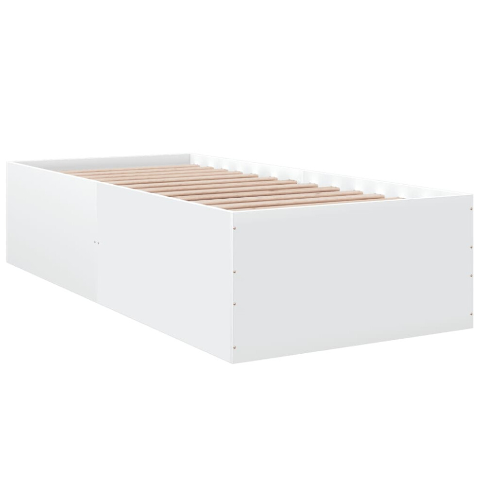 (white, 100 x 200 cm/ 45 cm) vidaXL Bed Frame Bed Base Sonoma Oak 75x190 cm Small Single Engineered Wood