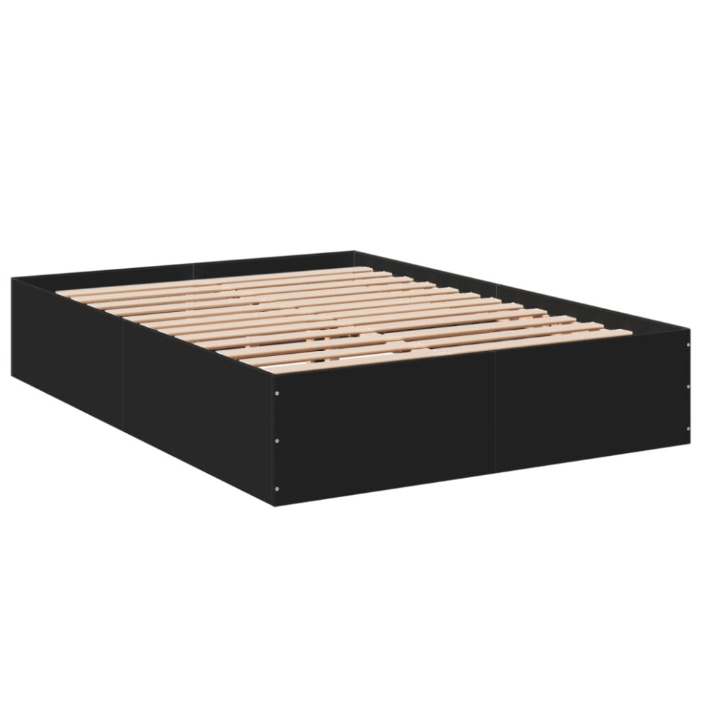 Vidaxl (Black, 120 X 190 Cm/ 35 Cm) Bed Frame Bed Base Sonoma Oak 75X190 Cm Small Single Engineered Wood