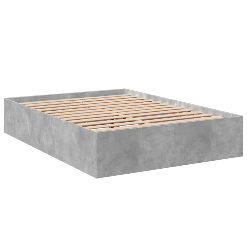 (concrete grey, 120 x 190 cm/ 35 cm) vidaXL Bed Frame Bed Base Sonoma Oak 75x190 cm Small Single Engineered Wood