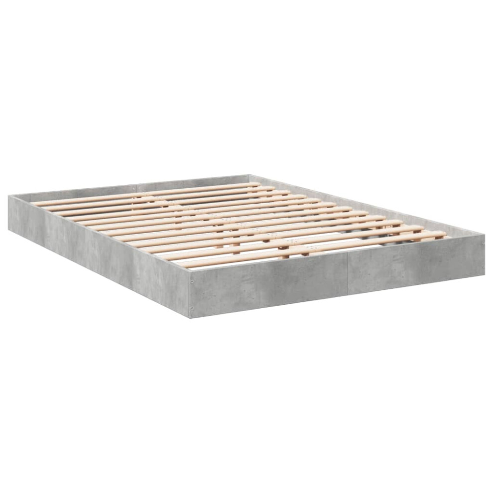 (concrete grey, 120 x 190 cm/ 17 cm) vidaXL Bed Frame Bed Base Sonoma Oak 75x190 cm Small Single Engineered Wood