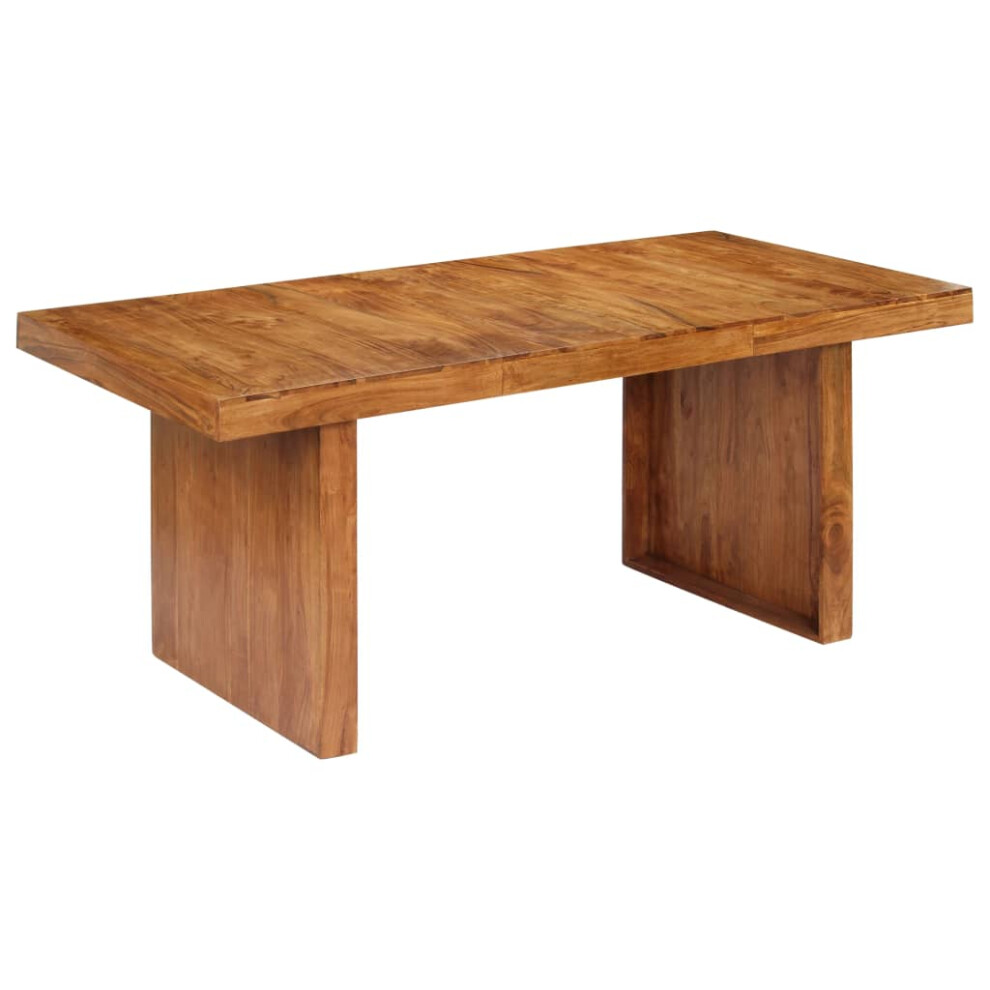 vidaXL Solid Wood Acacia Dining Table 180x90x75 Cm Wooden Dining Room Table