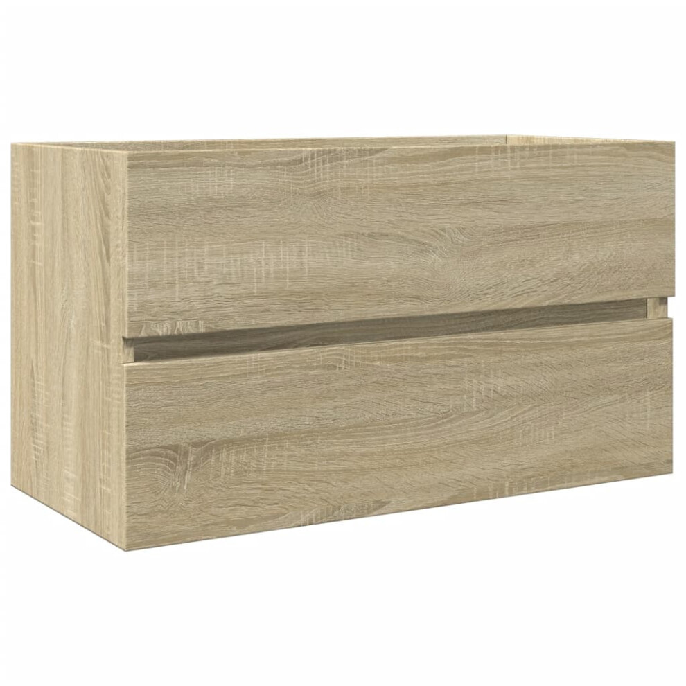 Vidaxl Sink Cabinet Vanity Unit Storage Cupboard Sonoma Oak Engineered Wood