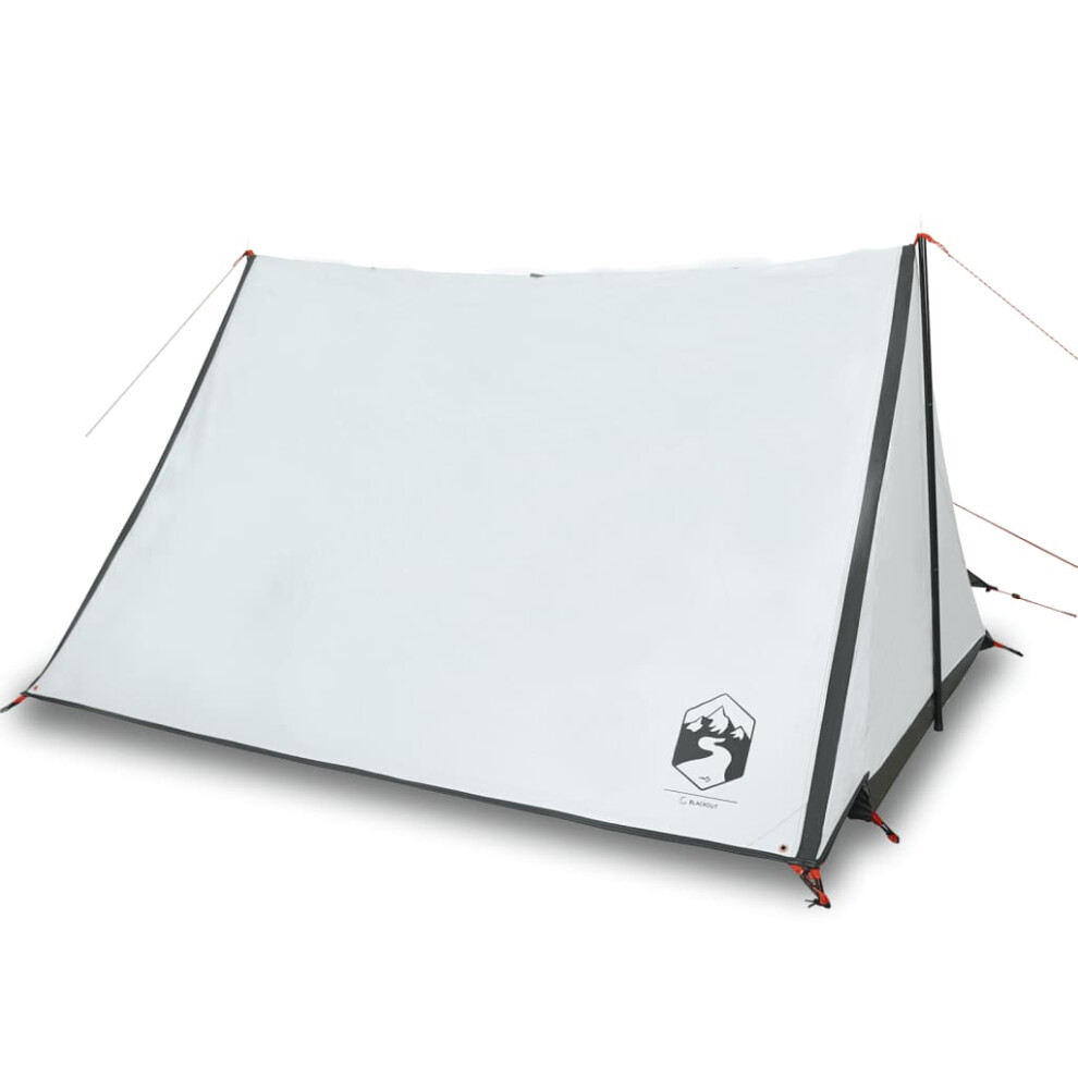 vidaXL Camping Tent 2-Person Lightweight Tent White Blackout Fabric Waterproof