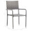 VidaXL vidaXL Garden Dining Chairs 2 pcs Stackable Outdoor Chair Grey Poly Rattan 7