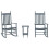 VidaXL vidaXL Rocking Chairs 2pcs with Foldable Table Chair Grey Solid Wood Poplar 2