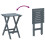 VidaXL vidaXL Rocking Chairs 2pcs with Foldable Table Chair Grey Solid Wood Poplar 5