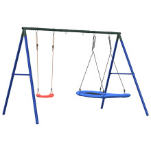 vidaXL Outdoor Swing Set with Swing and Nest Swing Play Swing Kids Swing Set