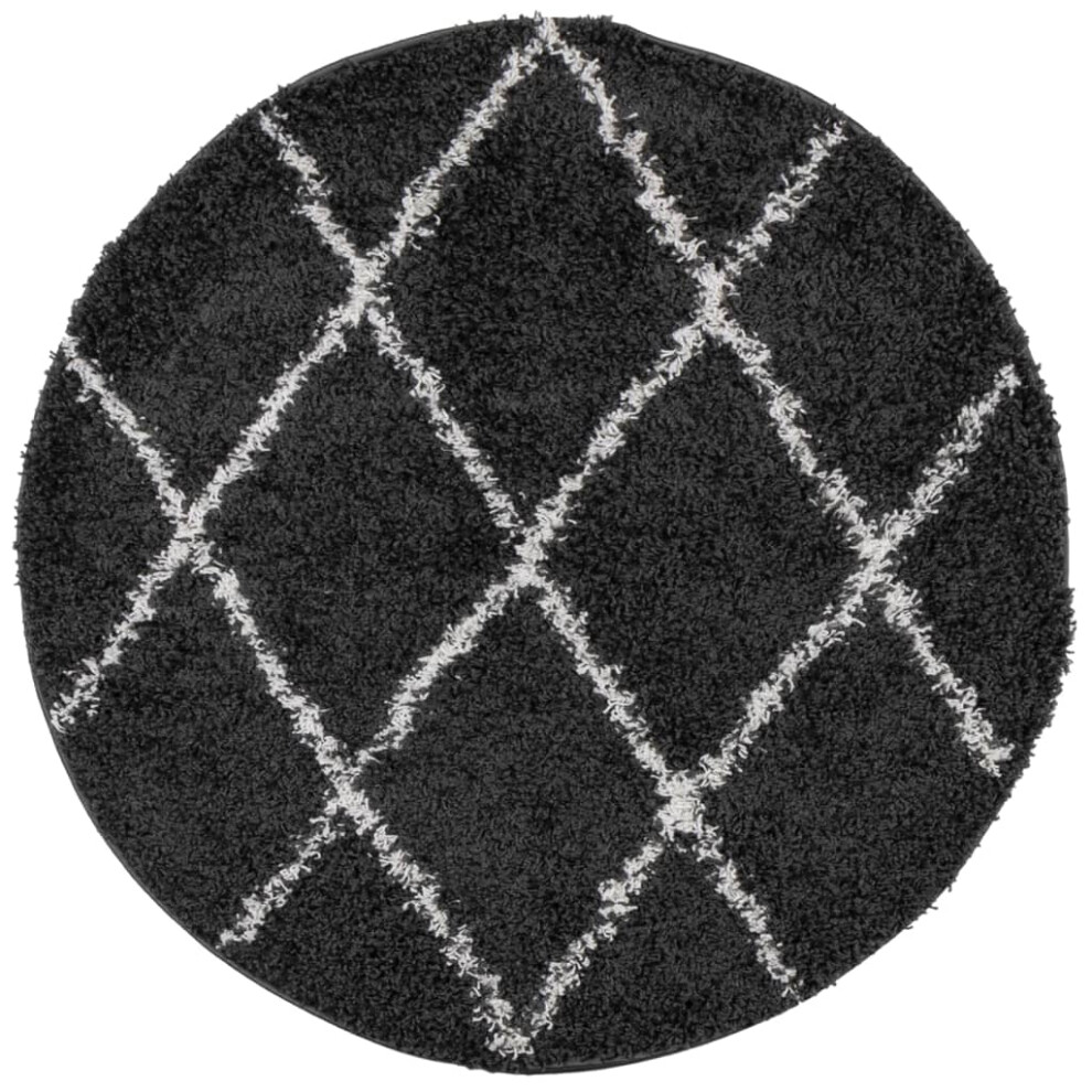 (black and cream, 80 cm) vidaXL Shaggy Rug Floor Mat Fluffy Rug Area Rug PAMPLONA High Pile Modern