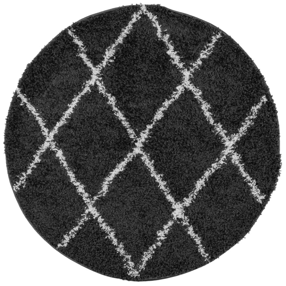 (black and cream, 120 cm) vidaXL Shaggy Rug Floor Mat Fluffy Rug Area Rug PAMPLONA High Pile Modern